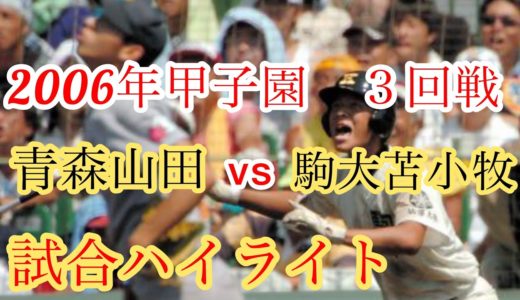 【高校野球】2006年甲子園　青森山田vs駒大苫小牧　試合ハイライト