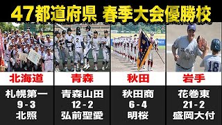 2022年高校野球春季大会、47都道府県優勝校一覧！！
