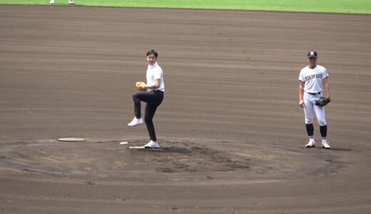 斎藤佑樹さん　第104回全国高校野球選手権大会　始球式に登場（ノーカット版）球筋の良さに球場から響めき！