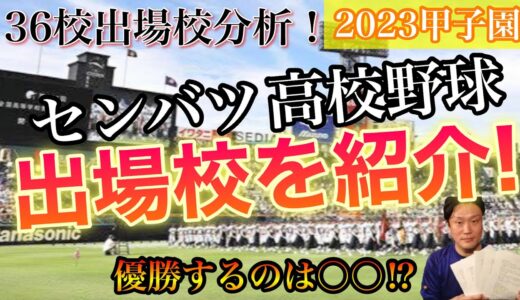 【選抜高校野球2023】全36校出場校紹介！決して大阪桐蔭１強ではない!