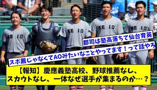 【慶応高校】野球推薦なし、スカウトなし、一体なぜ選手が集まる⁉
