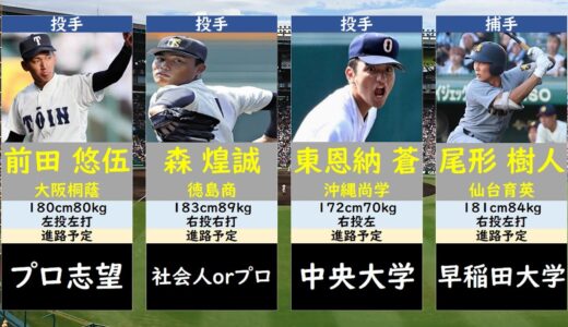 【●●大に4人！】高校野球U 18日本代表進路予定一覧