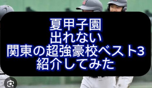 【高校野球】夏甲子園出れない関東の超強豪校ベスト3紹介してみた#野球 #高校野球 #甲子園